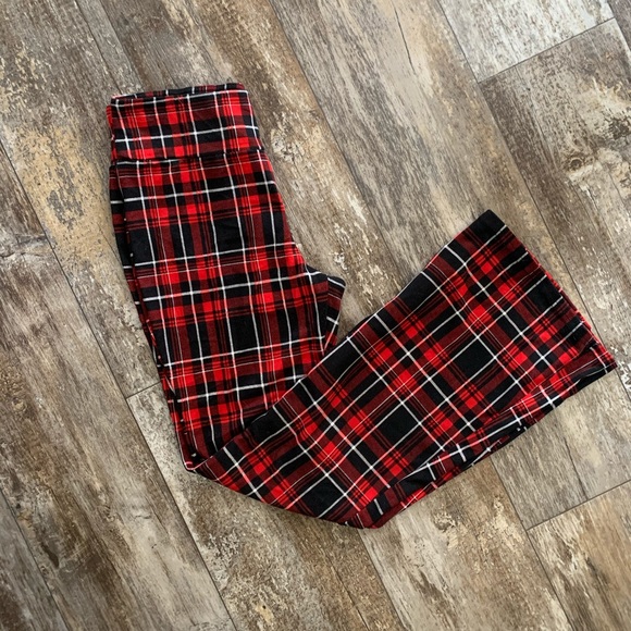 red plaid bell bottoms